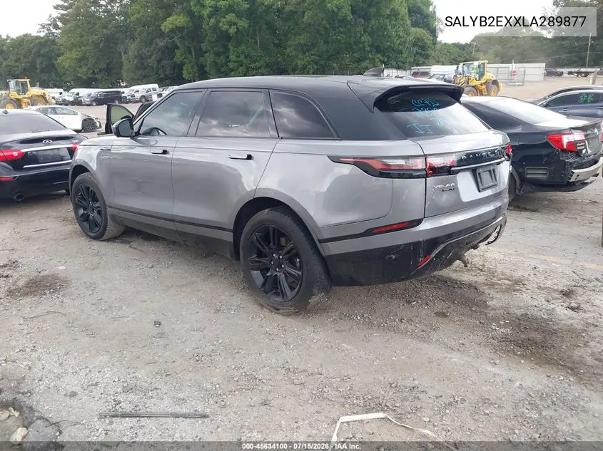 2020 Land Rover Range Rover Velar P250 S VIN: SALYB2EXXLA289877 Lot: 45634100