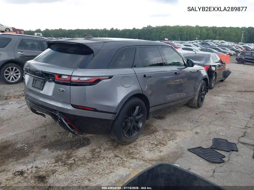 2020 Land Rover Range Rover Velar P250 S VIN: SALYB2EXXLA289877 Lot: 45634100