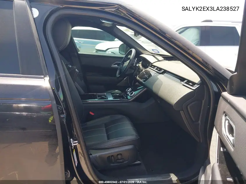 2020 Land Rover Range Rover Velar P250 R-Dynamic S VIN: SALYK2EX3LA238527 Lot: 45682342