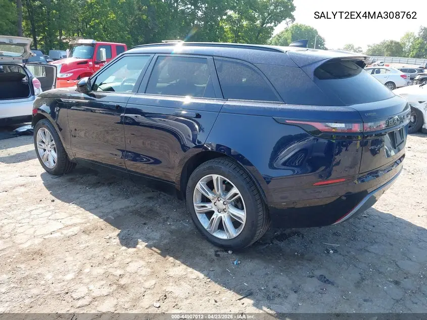 2021 Land Rover Range Rover Velar P250 R-Dynamic S VIN: SALYT2EX4MA308762 Lot: 44907012
