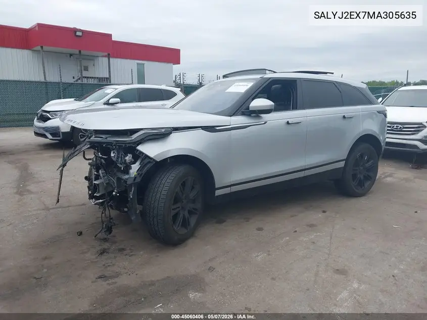2021 Land Rover Range Rover Velar P250 S VIN: SALYJ2EX7MA305635 Lot: 45060406
