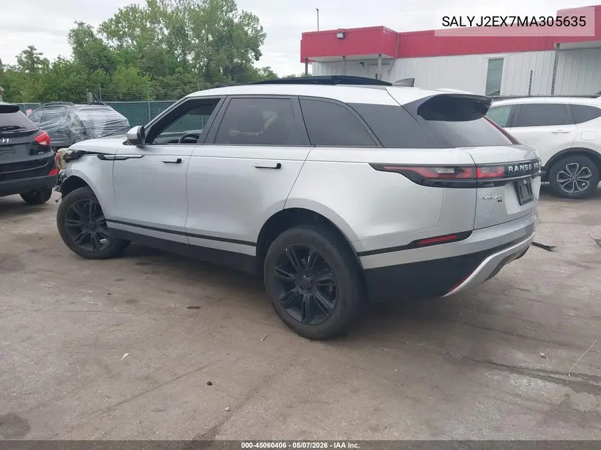 2021 Land Rover Range Rover Velar P250 S VIN: SALYJ2EX7MA305635 Lot: 45060406