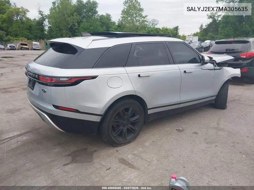 2021 Land Rover Range Rover Velar P250 S VIN: SALYJ2EX7MA305635 Lot: 45060406