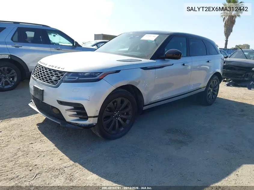 2021 Land Rover Range Rover Velar P250 R-Dynamic S VIN: SALYT2EX6MA312442 Lot: 45102781