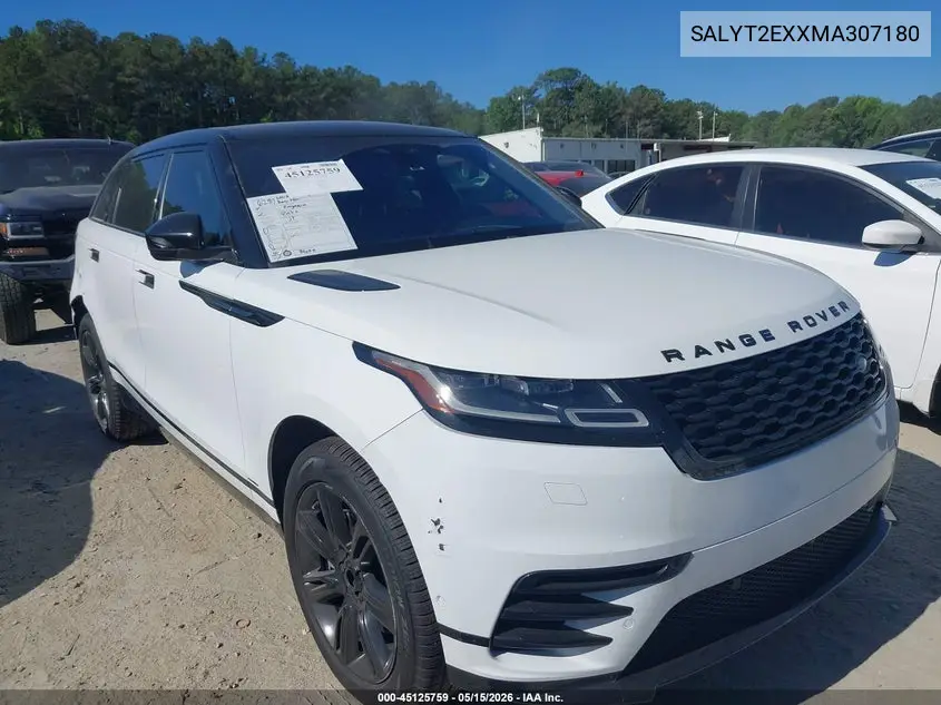 2021 Land Rover Range Rover Velar P250 R-Dynamic S VIN: SALYT2EXXMA307180 Lot: 45125759