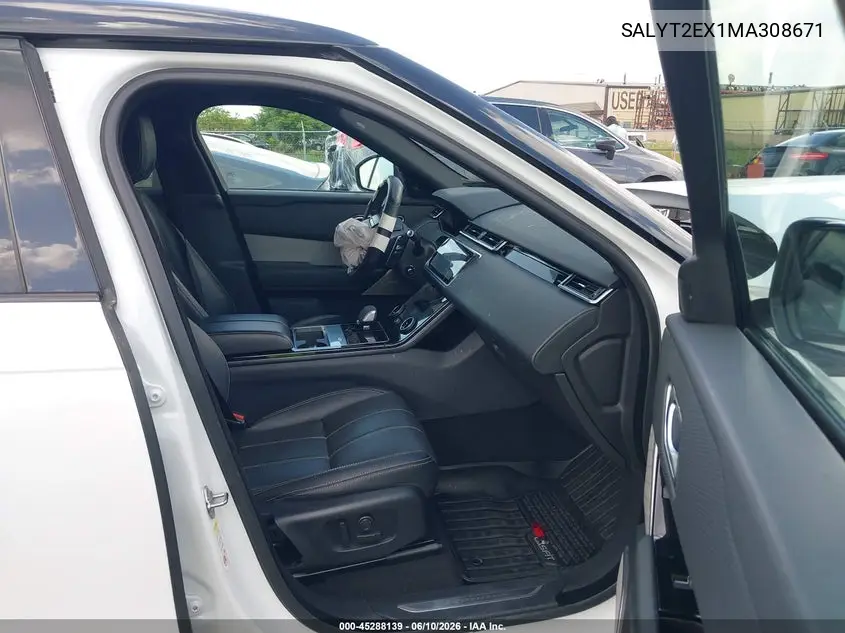 2021 Land Rover Range Rover Velar P250 R-Dynamic S VIN: SALYT2EX1MA308671 Lot: 45288139