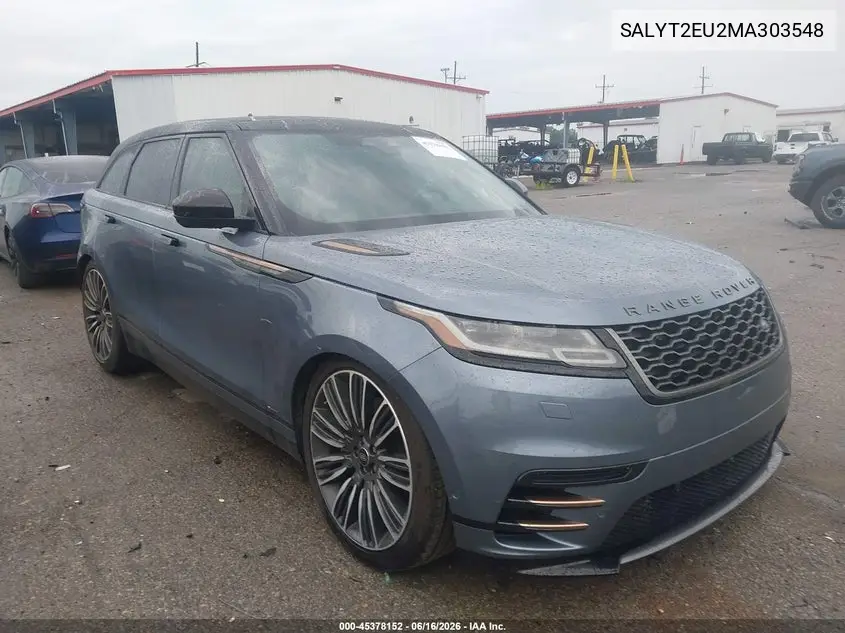 2021 Land Rover Range Rover Velar P340 R-Dynamic S VIN: SALYT2EU2MA303548 Lot: 45378152