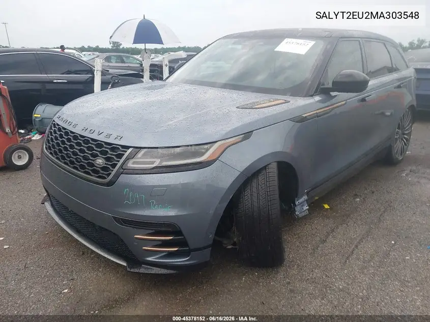 2021 Land Rover Range Rover Velar P340 R-Dynamic S VIN: SALYT2EU2MA303548 Lot: 45378152