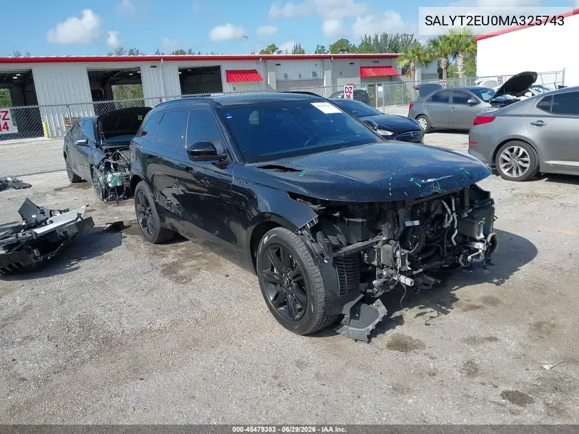 2021 Land Rover Range Rover Velar P340 R-Dynamic S VIN: SALYT2EU0MA325743 Lot: 45479383