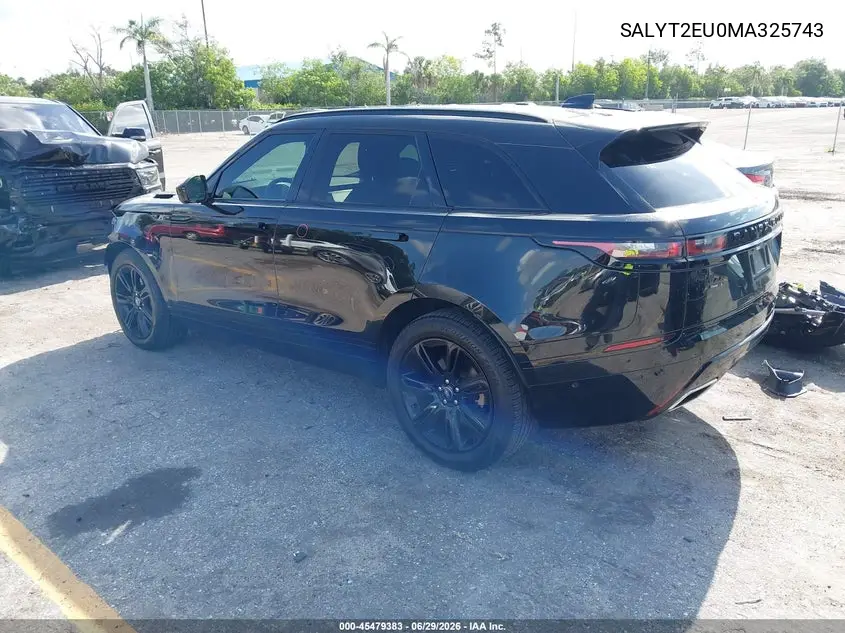 2021 Land Rover Range Rover Velar P340 R-Dynamic S VIN: SALYT2EU0MA325743 Lot: 45479383