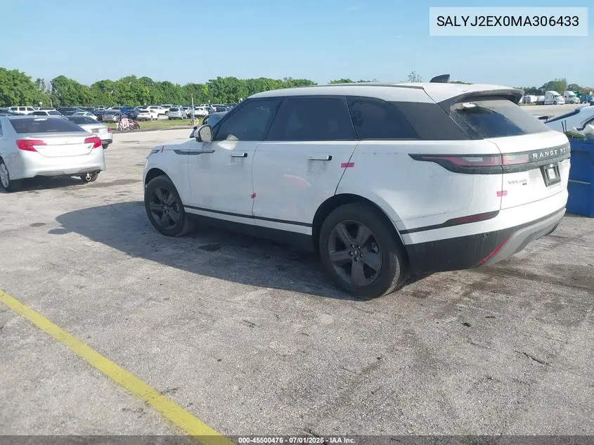 2021 Land Rover Range Rover Velar P250 S VIN: SALYJ2EX0MA306433 Lot: 45500476