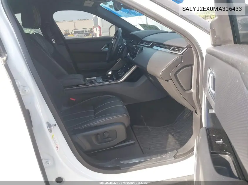 2021 Land Rover Range Rover Velar P250 S VIN: SALYJ2EX0MA306433 Lot: 45500476