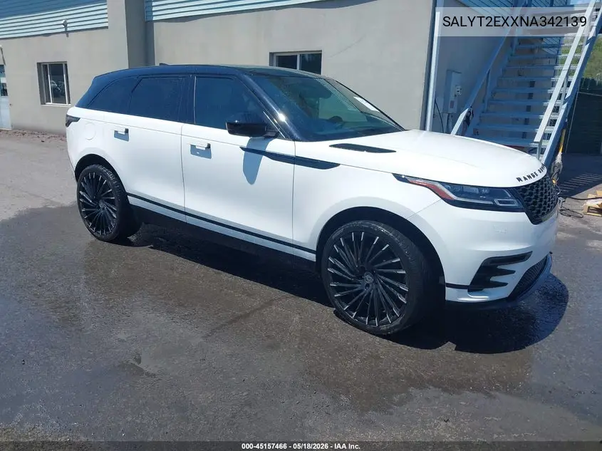 2022 Land Rover Range Rover Velar P250 R-Dynamic S VIN: SALYT2EXXNA342139 Lot: 45157466
