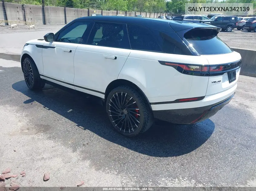 2022 Land Rover Range Rover Velar P250 R-Dynamic S VIN: SALYT2EXXNA342139 Lot: 45157466