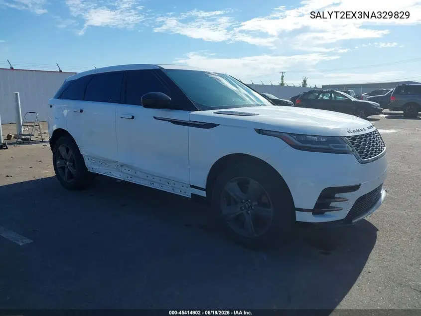 2022 Land Rover Range Rover Velar P250 R-Dynamic S VIN: SALYT2EX3NA329829 Lot: 45414902