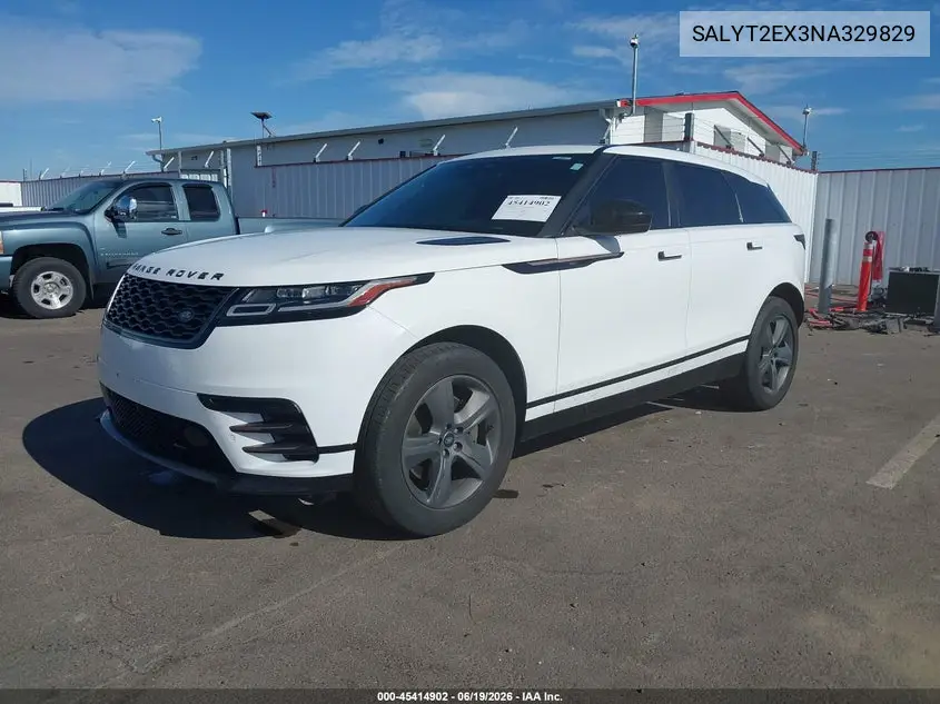 2022 Land Rover Range Rover Velar P250 R-Dynamic S VIN: SALYT2EX3NA329829 Lot: 45414902