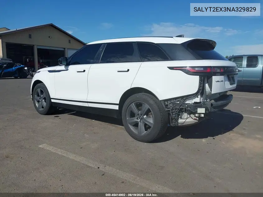 2022 Land Rover Range Rover Velar P250 R-Dynamic S VIN: SALYT2EX3NA329829 Lot: 45414902