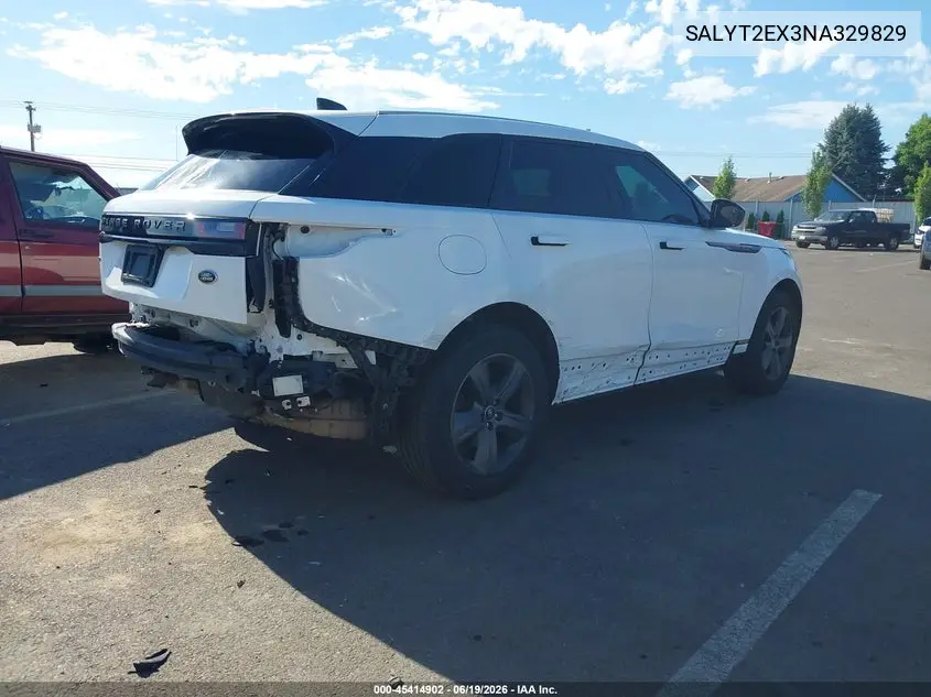 2022 Land Rover Range Rover Velar P250 R-Dynamic S VIN: SALYT2EX3NA329829 Lot: 45414902