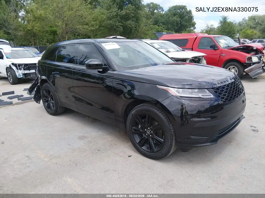 2022 Land Rover Range Rover Velar P250 S VIN: SALYJ2EX8NA330075 Lot: 45452616