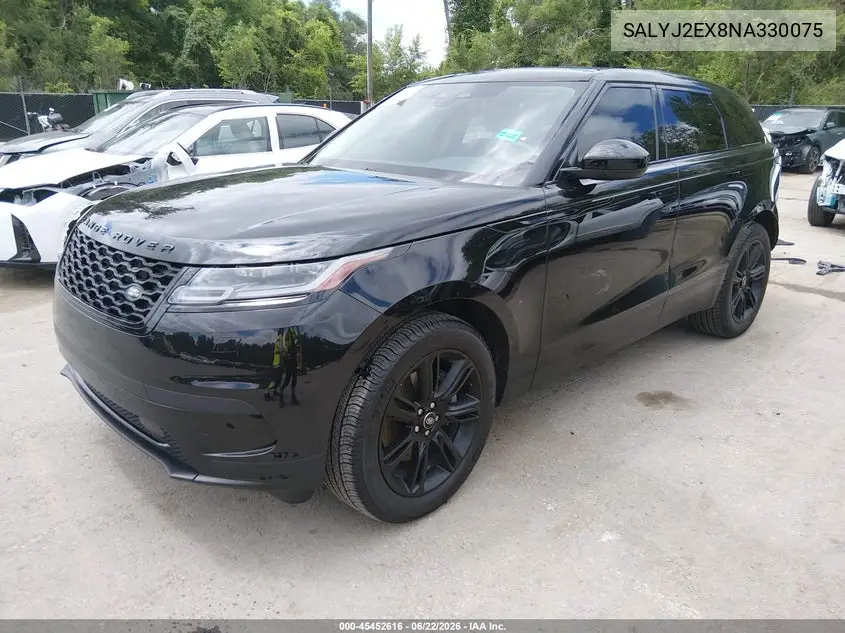 2022 Land Rover Range Rover Velar P250 S VIN: SALYJ2EX8NA330075 Lot: 45452616