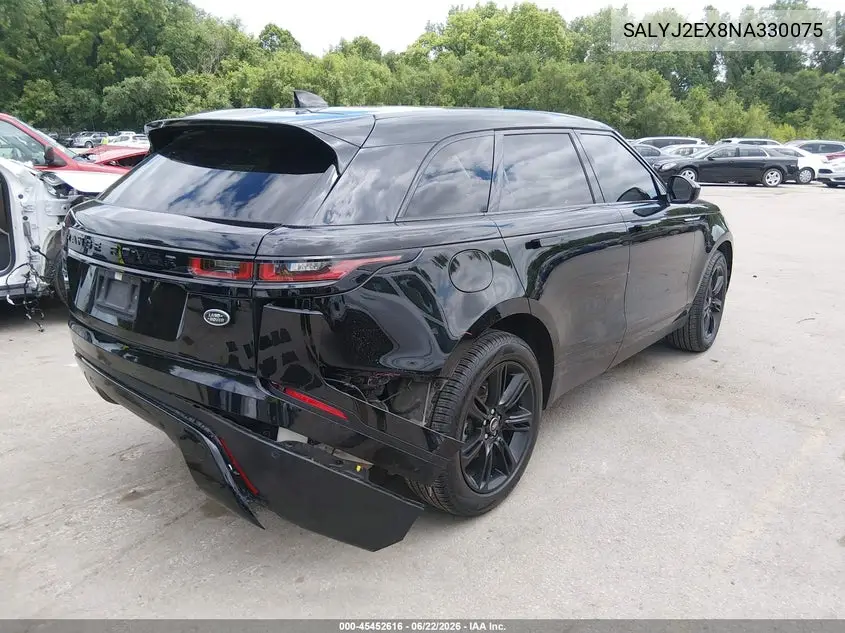 2022 Land Rover Range Rover Velar P250 S VIN: SALYJ2EX8NA330075 Lot: 45452616