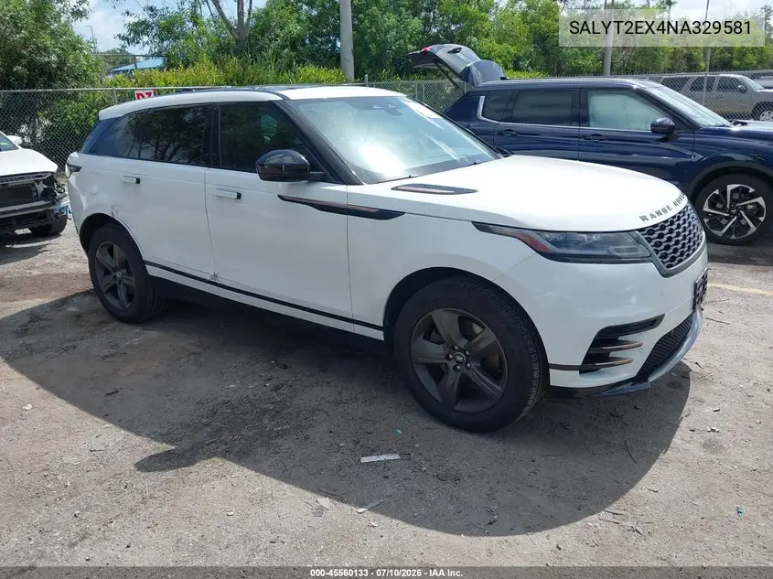2022 Land Rover Range Rover Velar P250 R-Dynamic S VIN: SALYT2EX4NA329581 Lot: 45560133