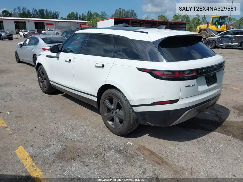 2022 Land Rover Range Rover Velar P250 R-Dynamic S VIN: SALYT2EX4NA329581 Lot: 45560133