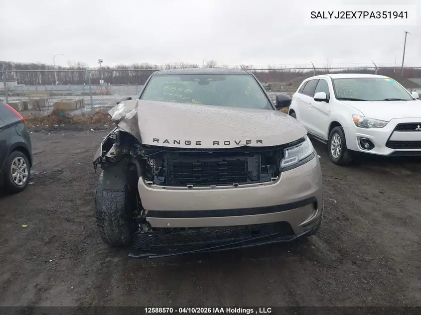 2023 Land Rover Range Rover Velar P250 S VIN: SALYJ2EX7PA351941 Lot: 12588570