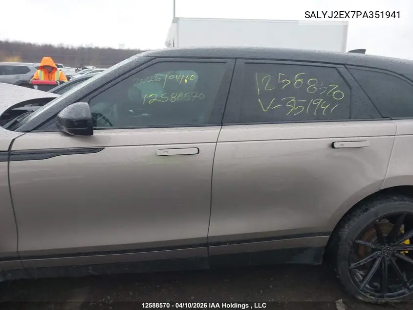 2023 Land Rover Range Rover Velar P250 S VIN: SALYJ2EX7PA351941 Lot: 12588570