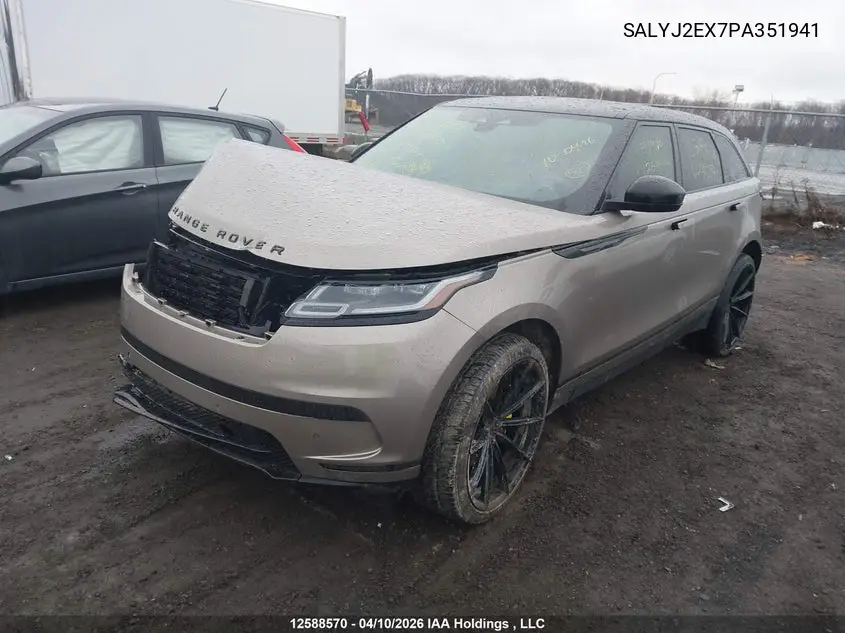 2023 Land Rover Range Rover Velar P250 S VIN: SALYJ2EX7PA351941 Lot: 12588570