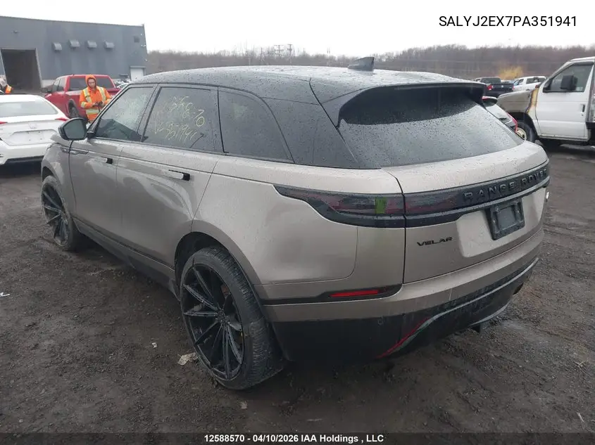 2023 Land Rover Range Rover Velar P250 S VIN: SALYJ2EX7PA351941 Lot: 12588570