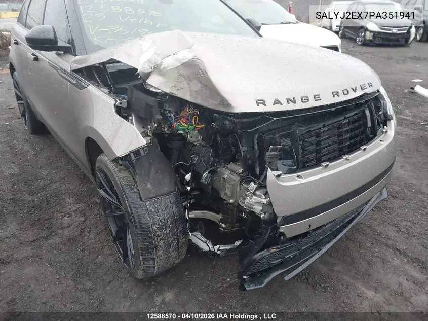2023 Land Rover Range Rover Velar P250 S VIN: SALYJ2EX7PA351941 Lot: 12588570