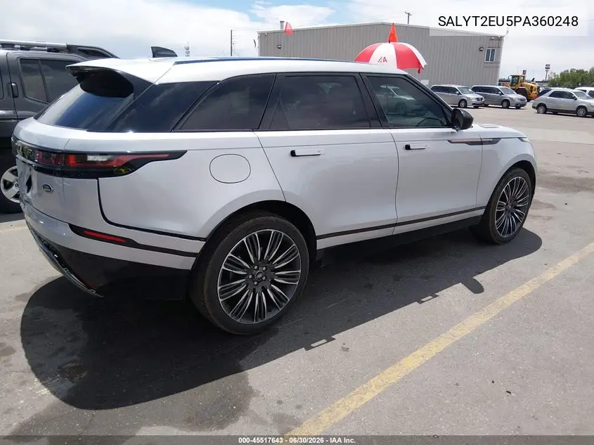 2023 Land Rover Range Rover Velar P340 R-Dynamic S Mhev VIN: SALYT2EU5PA360248 Lot: 45517643