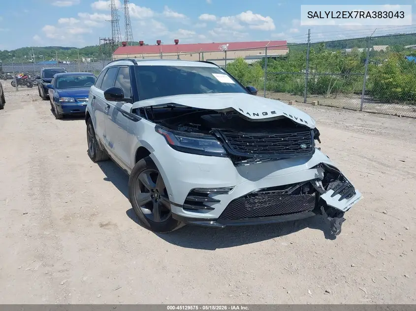 2024 Land Rover Range Rover Velar P250 Dynamic Se VIN: SALYL2EX7RA383043 Lot: 45129575
