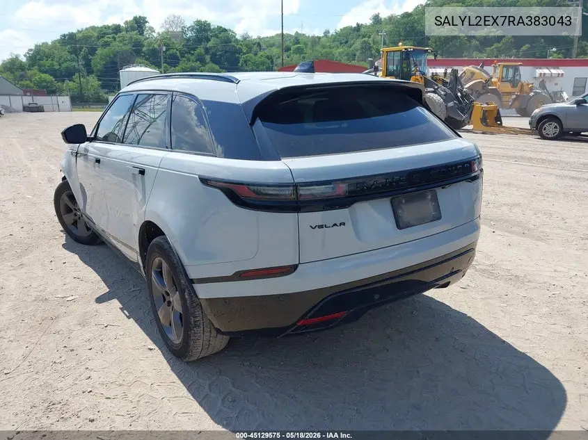 2024 Land Rover Range Rover Velar P250 Dynamic Se VIN: SALYL2EX7RA383043 Lot: 45129575
