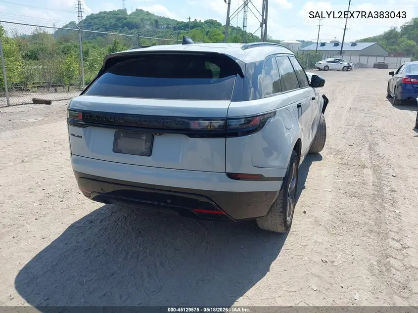 2024 Land Rover Range Rover Velar P250 Dynamic Se VIN: SALYL2EX7RA383043 Lot: 45129575