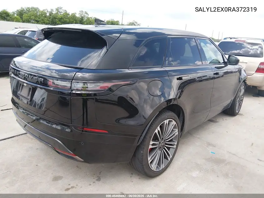 2024 Land Rover Range Rover Velar P250 Dynamic Se VIN: SALYL2EX0RA372319 Lot: 45469492