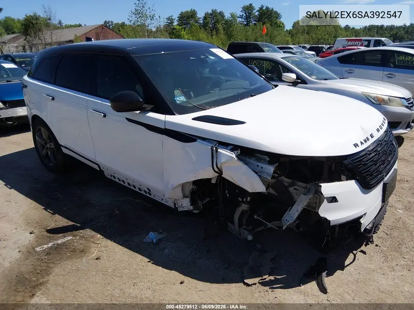 2025 Land Rover Range Rover Velar P250 Dynamic Se VIN: SALYL2EX6SA392547 Lot: 45279512