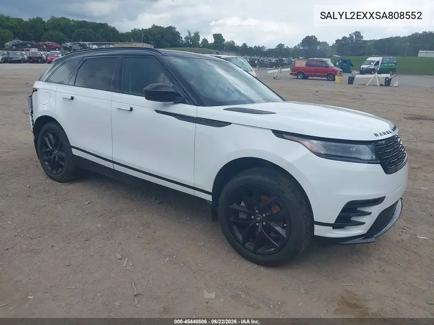 2025 Land Rover Range Rover Velar P250 Dynamic Se VIN: SALYL2EXXSA808552 Lot: 45440506