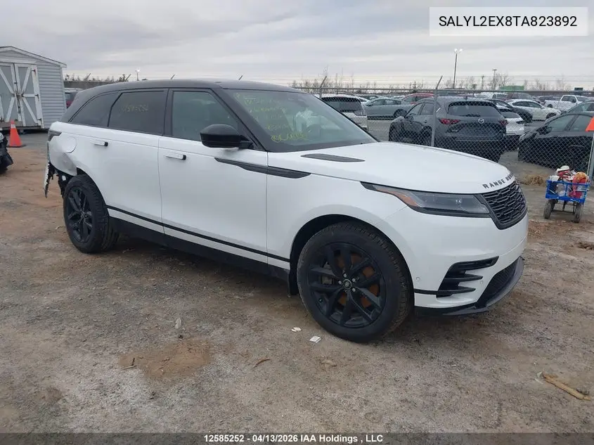 2026 Land Rover Range Rover Velar Dynamic Se P250 Gas VIN: SALYL2EX8TA823892 Lot: 12585252