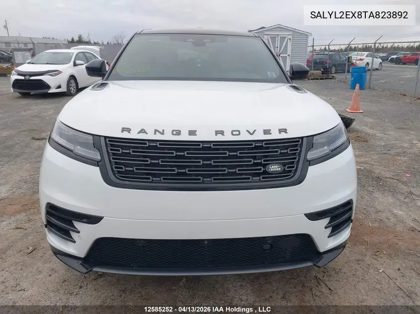 2026 Land Rover Range Rover Velar Dynamic Se P250 Gas VIN: SALYL2EX8TA823892 Lot: 12585252