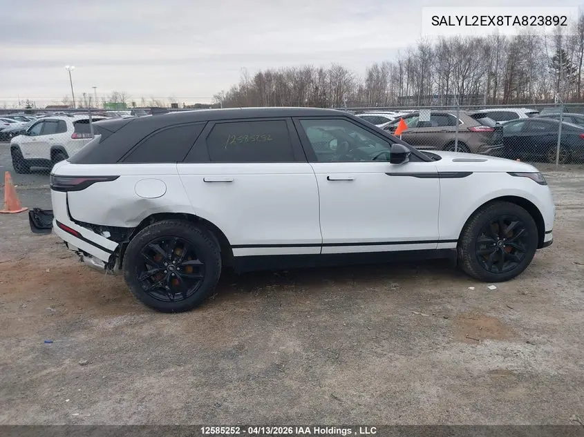 2026 Land Rover Range Rover Velar Dynamic Se P250 Gas VIN: SALYL2EX8TA823892 Lot: 12585252