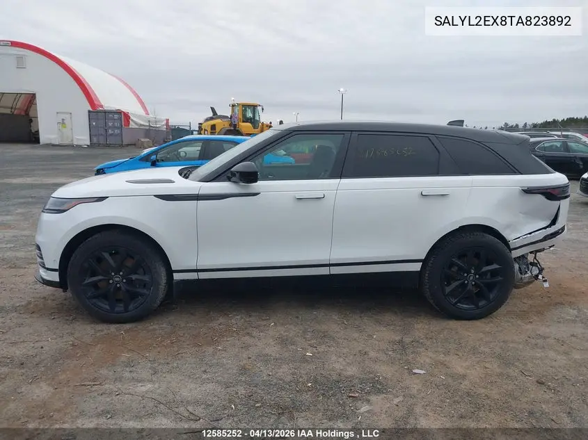 2026 Land Rover Range Rover Velar Dynamic Se P250 Gas VIN: SALYL2EX8TA823892 Lot: 12585252