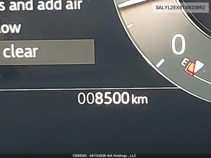 2026 Land Rover Range Rover Velar Dynamic Se P250 Gas VIN: SALYL2EX8TA823892 Lot: 12585252
