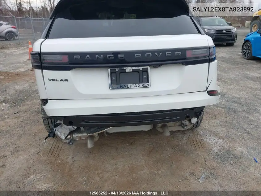 2026 Land Rover Range Rover Velar Dynamic Se P250 Gas VIN: SALYL2EX8TA823892 Lot: 12585252