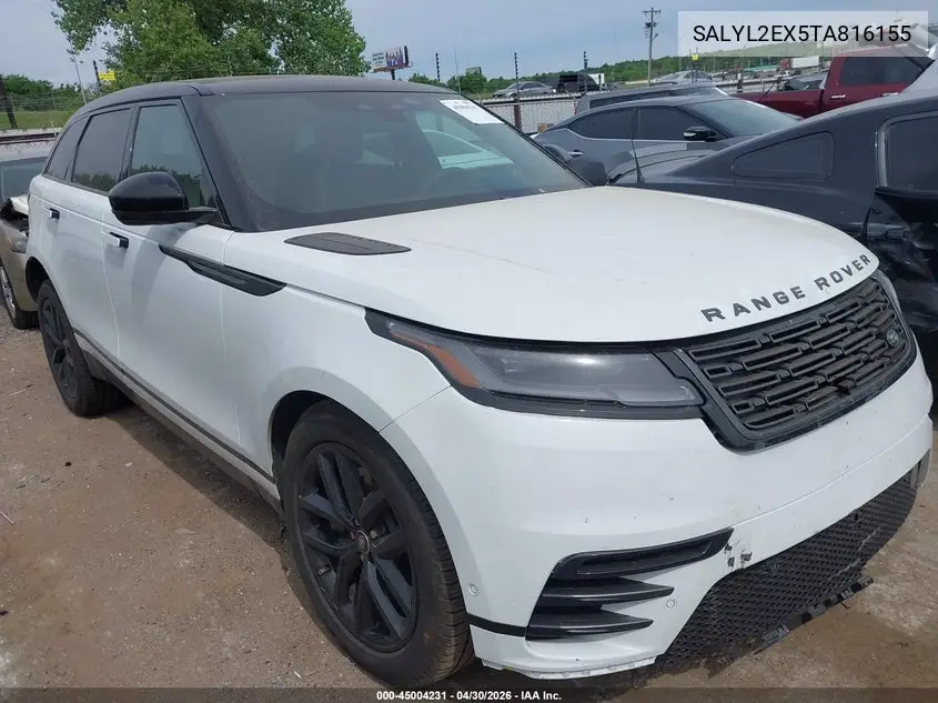 2026 Land Rover Range Rover Velar P250 Dynamic Se VIN: SALYL2EX5TA816155 Lot: 45004231