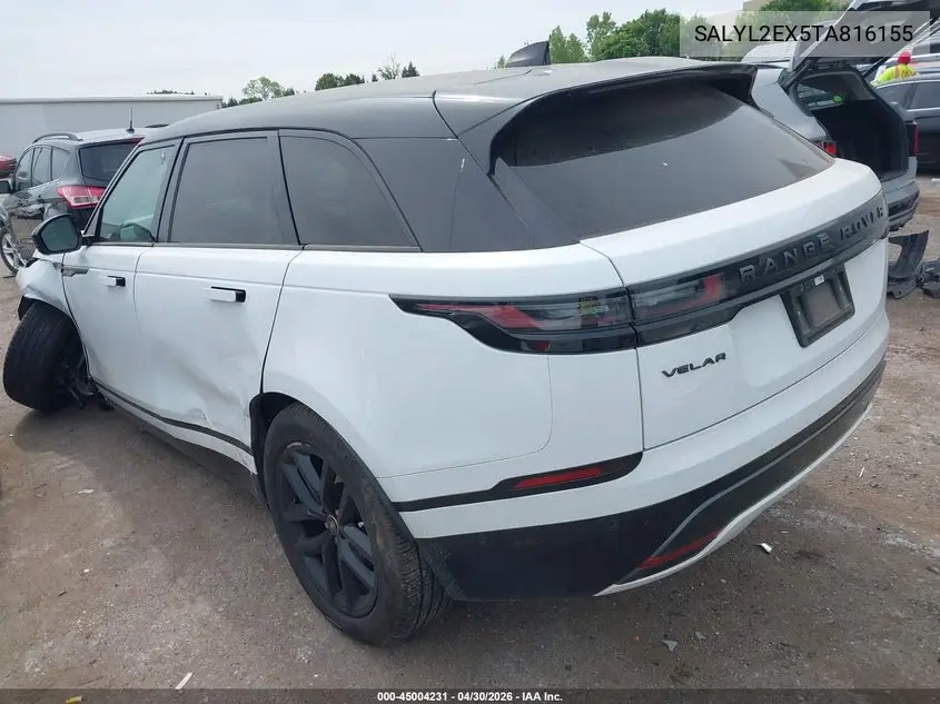 2026 Land Rover Range Rover Velar P250 Dynamic Se VIN: SALYL2EX5TA816155 Lot: 45004231