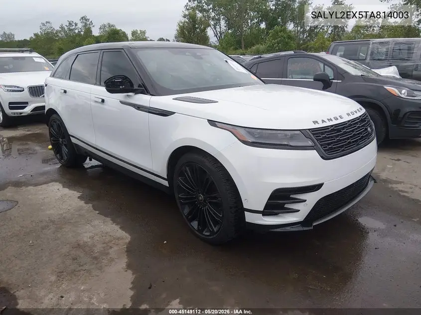 2026 Land Rover Range Rover Velar P250 Dynamic Se VIN: SALYL2EX5TA814003 Lot: 45149112