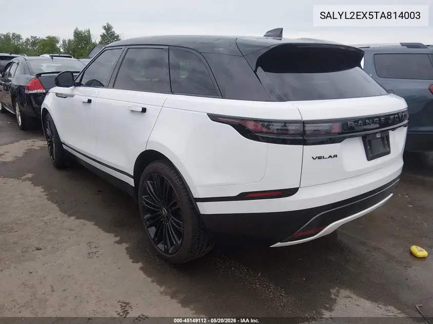 2026 Land Rover Range Rover Velar P250 Dynamic Se VIN: SALYL2EX5TA814003 Lot: 45149112