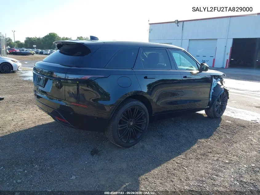 2026 Land Rover Range Rover Velar P400 Dynamic Se VIN: SALYL2FU2TA829000 Lot: 45481183